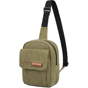 TULLIO Small Camera Bag for Photographer Canvas Sling Bag Purse Waterproof Dslr Bag Compatible with Nikon Sony for Men and Women
