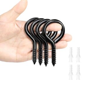Eye Bolts Screw in, (5 in*3in) 4 PCS Eye Hooks Heavy Duty, Large Eye Bolt for Wood, Outdoor Hammock, Swing, Hanging, Ceiling, Plant, Industrial Building Construction.