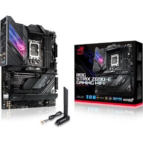 ASUS ROG Strix Z790-E Gaming WiFi 6E LGA 1700(Intel® 12th&13th Gen) ATX Motherboard(PCIe 5.0, DDR5,18+1 Power Stages,2.5 Gb LAN,Thunderbolt 4,5xM.2, 1xPCIe 5.0 M.2,Front Panel USB 3.2 Port)