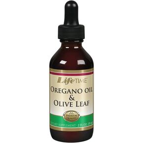 Lifetime Organic Oregano Oil and Olive Leaf Drops | Healthy Immune System Support | Made in The USA | 2 FL oz | 59 Servings