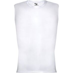 Badger Sports Pro Compression Sleeveless White Medium