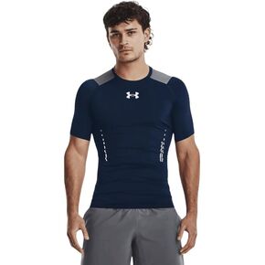 Under Armour Men's HeatGear® Vent Compression Short Sleeve, Academy/Pitch Gray, XXL