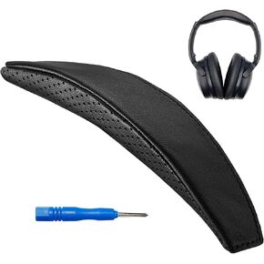 غطاء وسادة بديل QC35 ii من AHG / غطاء وسادة لعصابة الرأس QC35. متوافق مع سماعات الرأس Bose QuietComfort 35 ii/سماعات الرأس QuietComfort 35 (أسود). جلد بروتين ممتاز/إسفنج عالي الكثافة