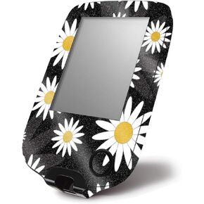 MightySkins Glossy Glitter Skin for Freestyle Libre 1 & 2 10 & 14 Day Versions - Daisies | Protective, Durable High-Gloss Glitter Finish | Easy to Apply, Remove, and Change Styles | Made in The USA