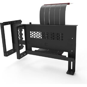 LINKUP - EZ Vertical GPU Bracket Holder with Ultra PCIe 4.0 X16 Gen4 Riser Cable 90 Degree Right Angle 25cm Black Kit