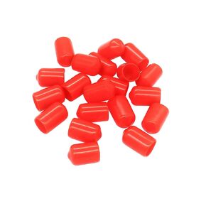 50 PCS Round Rubber End Cap, 0.39"(10mm) ID Vinyl Flexible Screw Thread Protectors(Length 20mm), Bolt End Caps for Metal Tubing Rod Bolt Tip, Red
