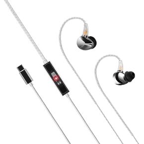 Questyle NHB12 in-Ear Earbud Wired Headphones with Lightning Connector [Apple MFi Certified] 192kHz Hi-Res Music IEM Lossless HiFi Stereo Audiophile Earphones for iPhone with Zero Distortion