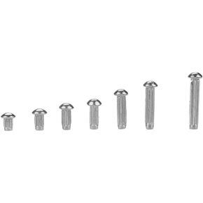 Rivet Sets, Knurled Shank Rivet, Round Head Connection for Product Labels Nameplates Fastening