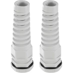uxcell 2Pcs G3/8" IP68 Cable Gland Waterproof 6-10mm Adjustable Strain Relief Cord Connector Spiral Nylon Joint Gasket for Cable Wire, Grey