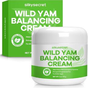 Organic Wild Yam Cream for Hormone Balance (4 oz), Wild Yam Root Cream, Wild Yam Cream Organic for PMS & Menopause Relief, Like Hot Flash Night Sweats Unstable Moods and Power Surges