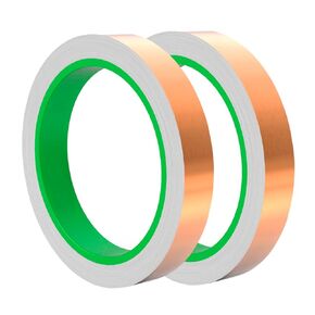 Copper Foil Tape 1/4inch with Double-Sided Conductive Self Adhesive for Stained Glass EMI Shielding Soldering Electrical Repairs Paper Circuits Grounding 108 ft 2PCS