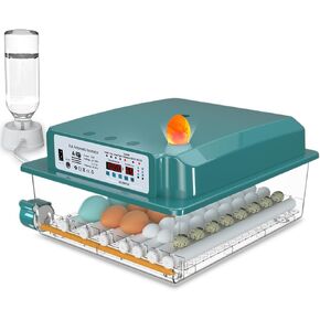 Egg Incubator, Egg Incubator with Automatic Egg Turning and Humidity Monitoring, Incubator for Chicken Eggs, 36 Eggs Incubator with Egg Candler, for Duck Eggs Quail Eggs