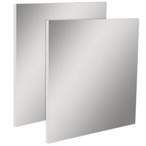2 Pack 12 x 12 x 3/8 Inch Aluminum Sheet Metal, 10mm Square Metal Sheets, 6061-T651 Aluminum Plate Metal Squares for Crafting, Industry