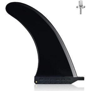 9'' SUP Single Center Fin, Fiberglass Reinforeced Nylon SUP Replacement Fins, Free No Tool Fin Screw, Suitable for Longboard, Surfboard, SUP Single Fin Center Fin