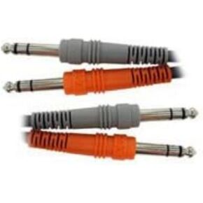 Hosa CSS-202 Dual 1/4" TRS to Dual 1/4" TRS Stereo Interconnect Cable, 2 Meters