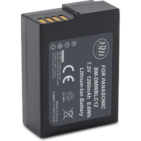 BM Premium High Capacity DMW-BLC12 Battery for Panasonic Lumix DC-FZ1000 II DC-G95 DMC-G85 DMC-GH2 DMC-G5 DMC-G6K DMC-G7 DMC-GX8 DMC-FZ200 DMC-FZ300 DMC-FZ1000 DMC-FZ2500 Cameras