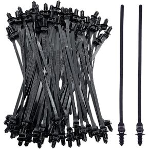 160Pcs Universal Nylon Push Mount Cable Zip Tie,Nylon Self Locking Cable Strap,Heavy Duty Nylon Push Mount Self Locking UV Resistant,5 Most Popular Sizes,for Indoor Wire Tying Construction Auto ect