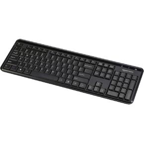 Amazon Basics 2.4GHz Wireless Keyboard Quiet and Compact US Layout (QWERTY), Black