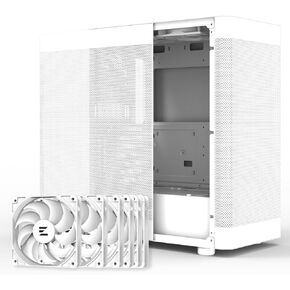 Zalman i4 ATX Mid-Tower PC Case - ATX, Micro ATX, Mini ITX Computer Case - 6 x 120mm Black Fans Pre-Installed - Full Mesh Design - Magnetic Dust Filter - 360mm Radiator Support, Black