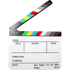 Andoer Compact Size Acrylic Clapboard Dry Erase TV Film Movie Director Cut Action Scene Clapper Board Slate