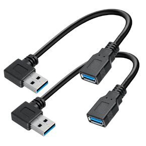SAITECH IT 10 Pack 15cm Short USB 3.0 Male A to Female A Extension Cable 5GBps for Laptop/PC/Printers- Black