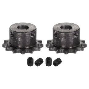 uxcell 2pcs ISO/DIN 06B-1 Roller Chain Sprocket B Type 12mm Bore, 3/8" Pitch, A3-Steel Single Strand Roller Sprocket Hardened 13 Tooth