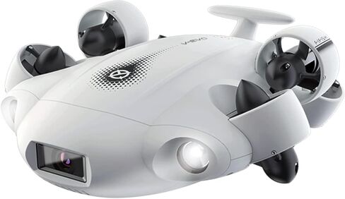 طائرة بدون طيار FIFISH V-EVO 4K60FPS تحت الماء مع قفل رؤية AI، QYSEA 360 درجة حركة متعددة الاتجاهات تحت الماء ROV مع تثبيت العمق، روبوت محمول مع تحكم في الواقع الافتراضي، 166 درجة UWA، التحكم في التطبيق (غوص 330 قدمًا) in Kuwait