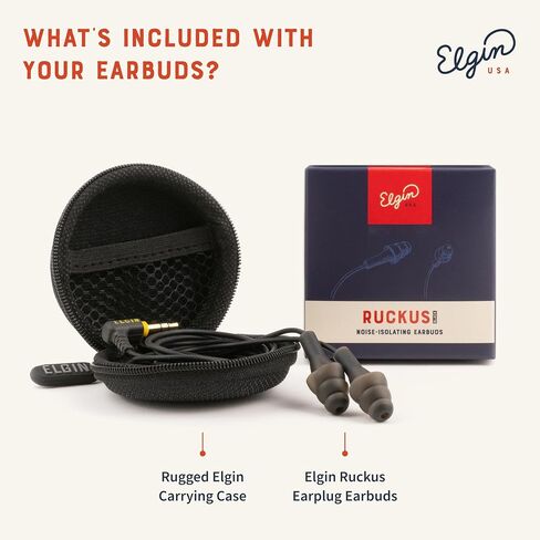Elgin Ruckus Earplug Headphones, 25dB Noise Reduction in Kuwait