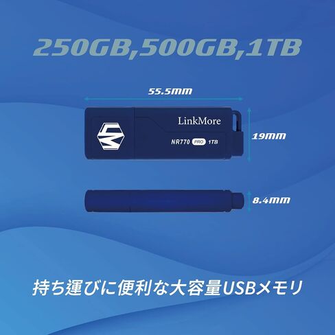 LinkMore 512GB Portable SSD Magnetic Phone SSD, Dual USB-C 950MB/s P100 | External SSD with up to 950MB/s read, 900MB/s write, and 280MB/s sustained write for compatible 4K ProRes recording in Kuwait