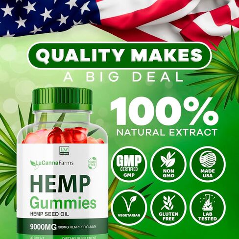 (عبوتان) علكات القنب من LuCanna Farms، مزارع LuCana مع القنب الطبيعي 9000 مجم، علكات LuCana Farms Strawberry، LuCana Farms G، Lu LuCana Farms، 300 مجم لكل علكة لمدة شهرين in Kuwait