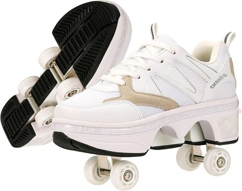 Liekickspeed Roller Skate Shoes for Girls & Kids - Retractable Roller Skating Shoes - Pop Out Roller Shoes with Wheels for Adults & Women, Shoes That Turn Into Roller Skates in Saudi Arabia