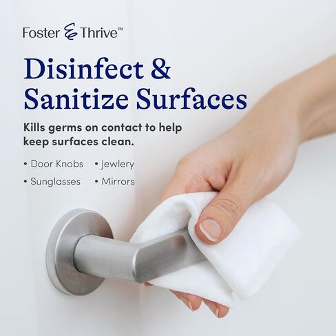 Foster & Thrive Rubbing Alcohol - 91% Isopropyl Alcohol, Concentrated First Aid Antiseptic - Safe and Effective - Liquid Solution for Treatment of Minor Cuts, Scrapes and Burns (16 Fl. oz) (1) in Kuwait