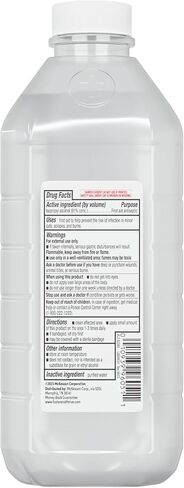 Foster & Thrive Rubbing Alcohol - 91% Isopropyl Alcohol, Concentrated First Aid Antiseptic - Safe and Effective - Liquid Solution for Treatment of Minor Cuts, Scrapes and Burns (16 Fl. oz) (1) in Kuwait