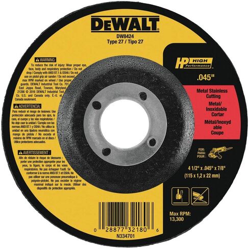 DEWALT DW8424 Thin Cutting Wheel, 4-1/2-Inch x .045-Inch x 7/8-Inch in Kuwait