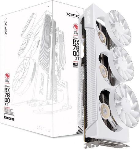XFX Speedster MERC319 RX 7800 XT Black Gaming Graphics Card 16GB GDDR6 HDMI 3xDP, AMD RDNA 3 RX-78TMERCB9 in Saudi Arabia