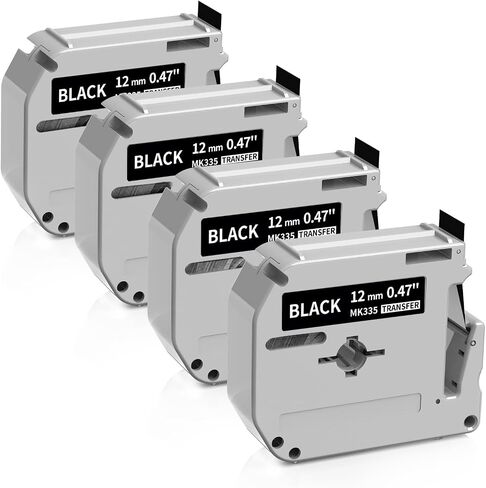 Anycolor Compatible M-131 Tape Replacement for Brother M Tape M-K131 M131 MK131 12mm 0.47'' Clear Tape PTM95 Label Tape Work with P Touch PT-M95 PT70BM PT-90 PT-70 PT-65 PT-45 Label Maker, 4-Pack in Saudi Arabia