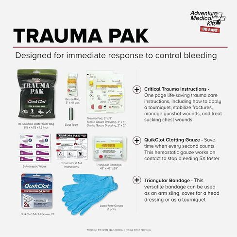 Adventure Trauma Pack with QuikClot Medical Kit in Kuwait