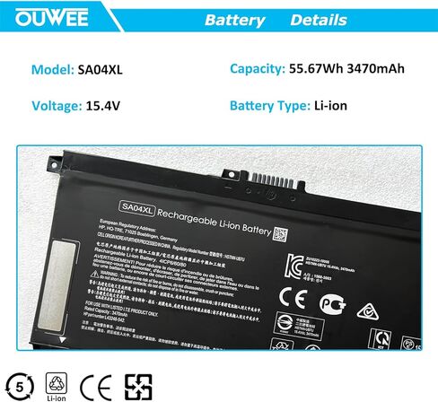 HT03XL L11119-855 Laptop Battery for HP Pavilion 14-CE 14-CF 14-DF 15-CS 15-DA 15-DB 15-DW 17-by 17-CA Series 15-CS0053CL 15-DW0033NR 15-DA0014DX L11421-542 L11421-2C2 HSTNN-UB7J HSTNN-DB8R HSTNN-DB8S in Saudi Arabia