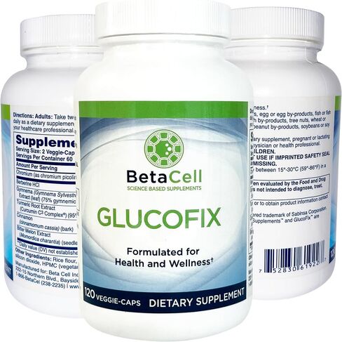 Glucofix - Berberine Supplement - Herbal Supplement with Cinnamon, Gymnema, Berberine, Bitter Melon, and Turmeric - 120 Capsules in Saudi Arabia