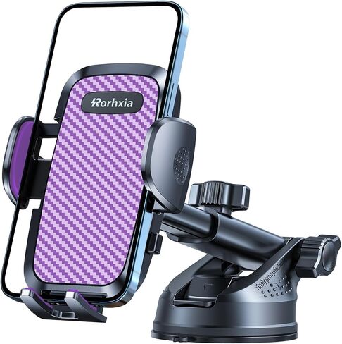 Rorhxia Phone Mount for Car [2023 Upgraded Most Stable and Convenient Suction Cup] 3 in 1 Dashboard Vent Windshield Cell Phone Holder Car Fit for iPhone 15 14 13 12 Pro Max Samsung S23 All Phones in Kuwait
