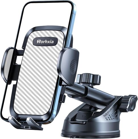 Rorhxia Phone Mount for Car [2023 Upgraded Most Stable and Convenient Suction Cup] 3 in 1 Dashboard Vent Windshield Cell Phone Holder Car Fit for iPhone 15 14 13 12 Pro Max Samsung S23 All Phones in Kuwait