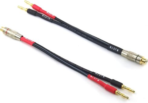 RCA إلى فليكس دبوس الموز محول القابس 6 بوصة فليكس دبوس الموز المقابس إلى أنثى RCA كابل الصوت 2 حزمة (4 مم الموز التوصيل إلى RCA) in Saudi Arabia