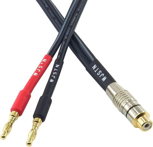 RCA إلى فليكس دبوس الموز محول القابس 6 بوصة فليكس دبوس الموز المقابس إلى أنثى RCA كابل الصوت 2 حزمة (4 مم الموز التوصيل إلى RCA) in Saudi Arabia
