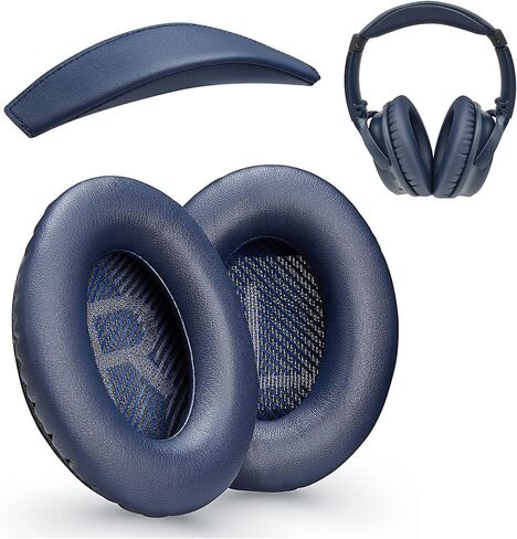 وسائد اذن بديلة QC35 / QC35 ii وشريط راس QC35 / QC35 ii ووسادة V3 متوافقة مع سماعات بوز كوايت كومفورت 35 (QC35) وسماعات بوز كوايت كومفورت 35 ii (QC35 ii) (اسود) in Kuwait