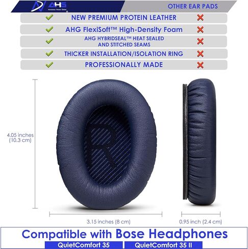 وسائد اذن بديلة QC35 / QC35 ii وشريط راس QC35 / QC35 ii ووسادة V3 متوافقة مع سماعات بوز كوايت كومفورت 35 (QC35) وسماعات بوز كوايت كومفورت 35 ii (QC35 ii) (اسود) in Kuwait