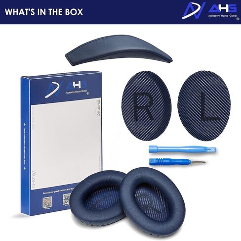 وسائد اذن بديلة QC35 / QC35 ii وشريط راس QC35 / QC35 ii ووسادة V3 متوافقة مع سماعات بوز كوايت كومفورت 35 (QC35) وسماعات بوز كوايت كومفورت 35 ii (QC35 ii) (اسود) in Kuwait