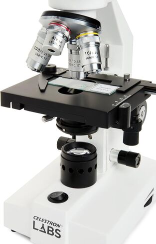 Celestron – Celestron Labs – Binocular Head Compound Microscope – 40-1000x Magnification – Adjustable Mechanical Stage – Includes 10 Prepared Slides in Kuwait