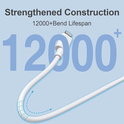 USB C to Lightning Cable 6ft 2Pack Apple MFi Certified iPhone Charger Fast Charging Usbc to Lightning Cable iPhone Charger Cord Compatible with iPhone 14 13 12 11 Pro Max Xr Xs 8 and More in Saudi Arabia