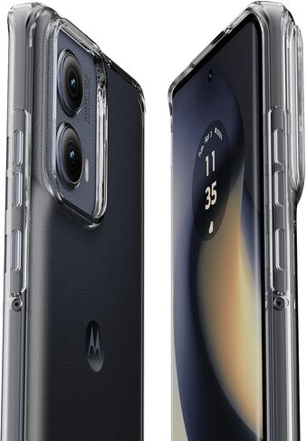 حافظة Motorola Edge 2023 Hybrid Crystal Clear - اعرض هاتف Moto Edge 2023 الخاص بك - حافظة شفافة ونحيفة للغاية وشفافة مع تقنية مضادة للاصفرار in Kuwait