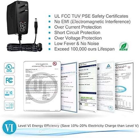 Chanzon 12V 2A 24W Class 2 Power Supply AC DC Switching Adapter (Input 100-240V, Output 12 Volt 2 Amp) Wall Wart Transformer Charger for DC12V CCTV Camera LED Strip Light (6Ft Cord, 24 Watt Max) in Kuwait